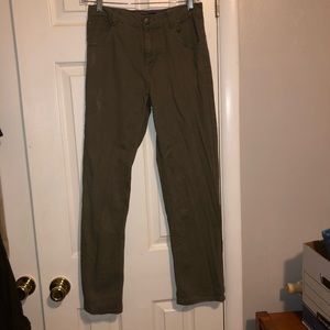 Scarce skinny leg army green boys pants size 12